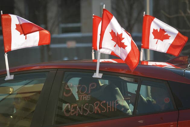 Canada, anti-vaccination protests in Edmonton