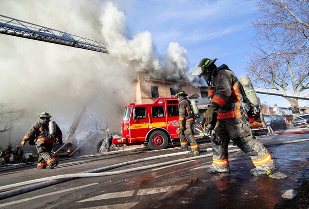 Canada, fire in residential building in Toronto