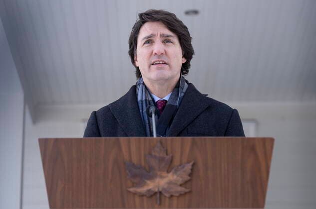 Canada, Prime Minister Justin Trudeau press conference after positive covid test