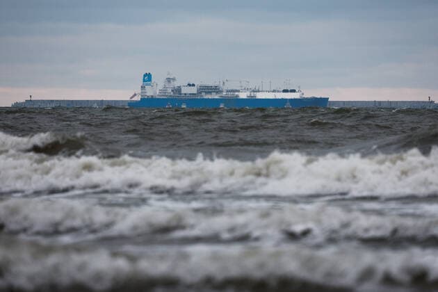 Russia is fitting the civilian LNG tanker Marshal Vasilevskiy with machine guns, archive images