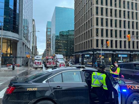Canada, truck drivers protest Corona measures in Ottawa