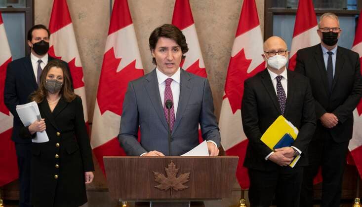 Canada, Justin Trudeau press conference in Ottawa