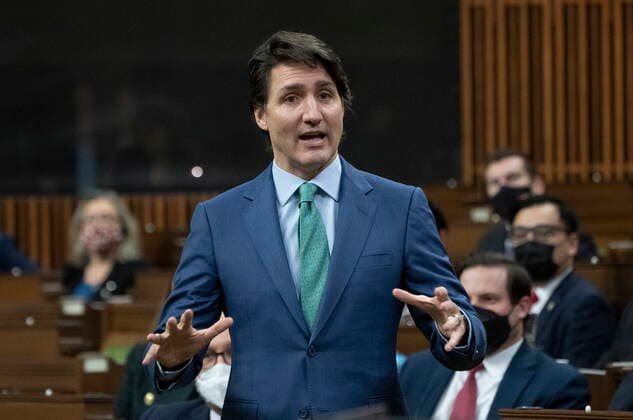 Canada, Justin Trudeau in Parliament in Ottawa
