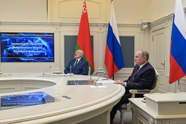 Ukraine conflict, Alexander Lukashenko at Vladimir Putins side - archive photos
