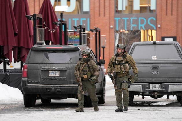 Canada, police operation at the Rideau Centre in Ottawa