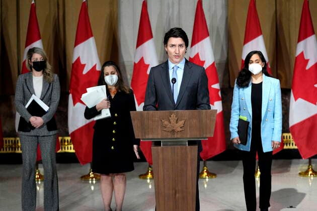 Canada, PK with Justin Trudeau in Ottawa on the Ukraine conflict
