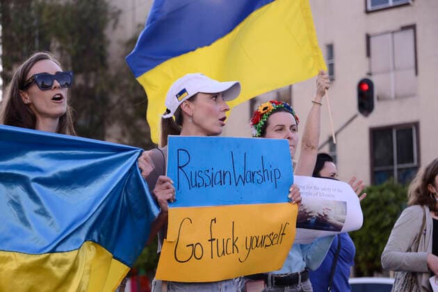 Ukraine conflict, solidarity demonstration in Mexico City