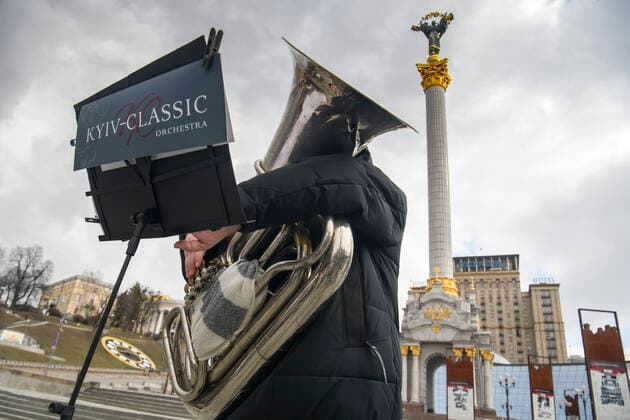 Ukraine conflict, classical music concert on the Maidan in Kiev