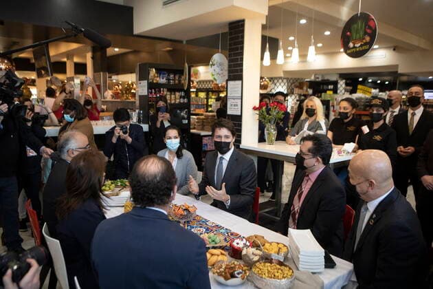 Canada, Prime Minister Justin Trudeau visits Iranian restaurant in Richmond Hill