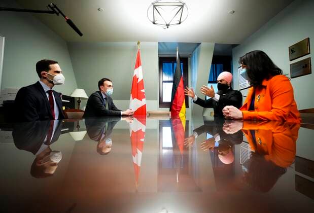 Canada, Nils Schmid, SPD, meets NDP Leader Jagmeet Singh in Ottawa