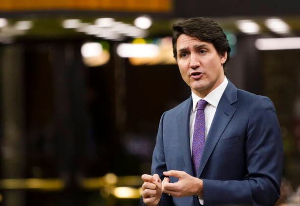 Canada, Justin Trudeau in Parliament in Ottawa