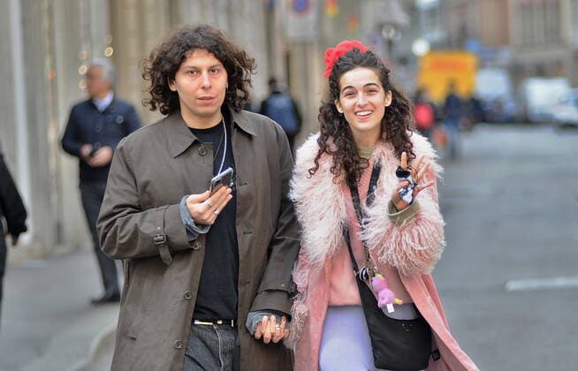 Model Chiara Scelsi and Gianmaria Coccoluto out and about in Madrid