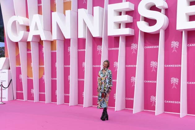 Cannes International Series Festival, Princess Delphine of Belgium on the red carpet