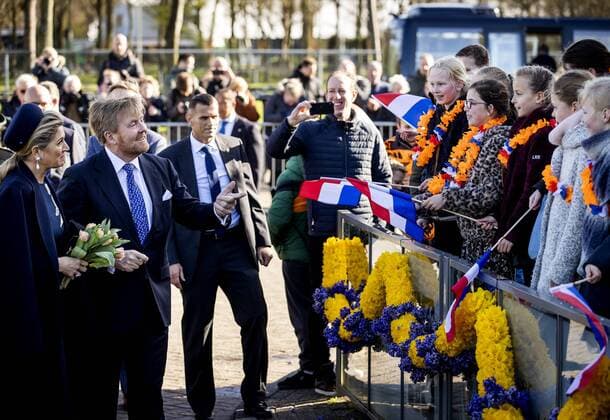 Netherlands, King Willem-Alexander and Queen Maxima visit football club FC Lisse