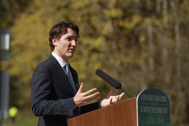 Canada, Prime Minister Justin Trudeau Press Event in Victoria