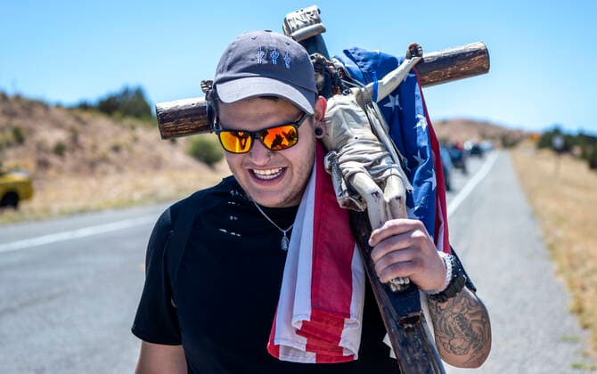 USA, Good Friday in Chimayo, New Mexico