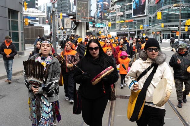 Canada, Indigenous activists protest in Toronto