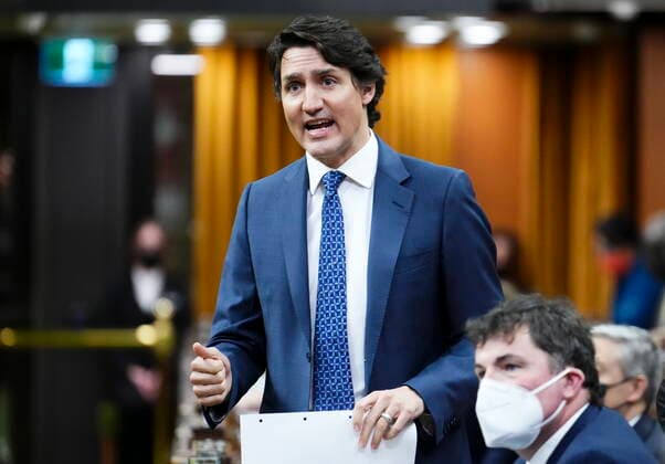 Canada, Justin Trudeau in Parliament in Ottawa