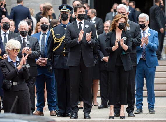 Canada, Prime Minister Justin Trudeau at the funeral of Guy Lafleur in Montreal