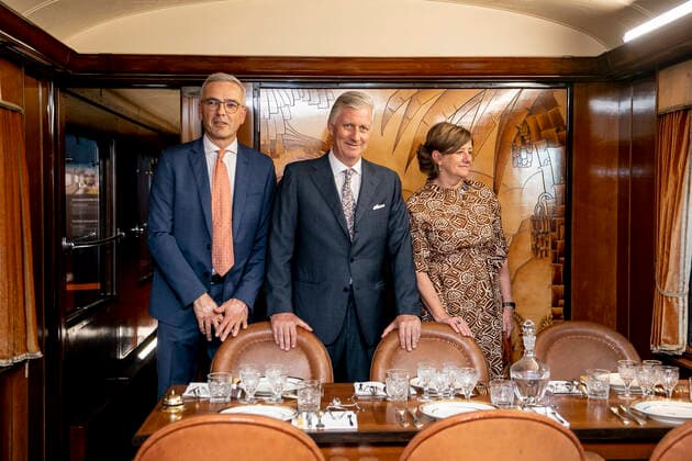 King Philippe of Belgium visits new Royals & Trains exhibition in Brussels