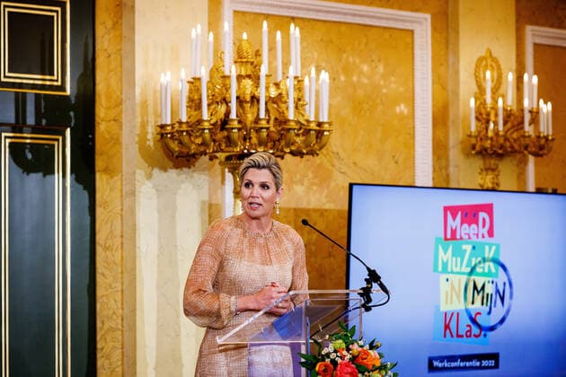 Netherlands, Queen Maxima during the action more music in my classroom in The Hague