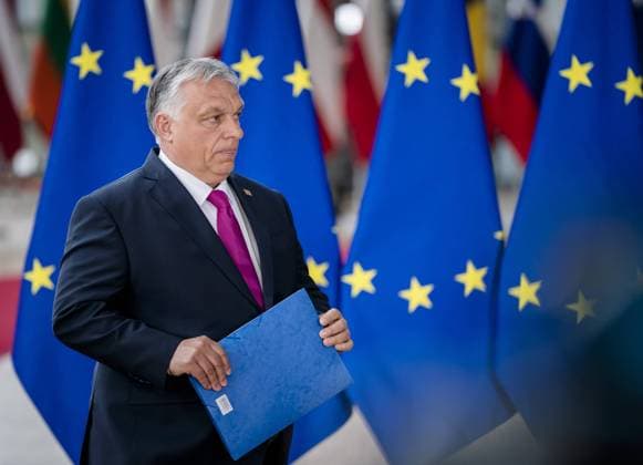 Brussels, Hungary blocks 50 billion euros in EU aid for Ukraine, archive pictures