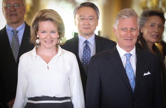 Belgian Royals on the Occasion of the Cello Lunch at the Royal Palace