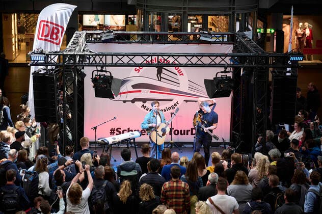 Max Giesinger concert as part of the Fastest Tour campaign with Deutsche Bahn in Berlin
