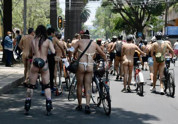 Mexico, Naked Bike Ride in Mexico City