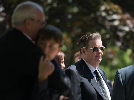 Canada, Edward Rogers during the funeral of his mother Loretta Rogers in Toronto