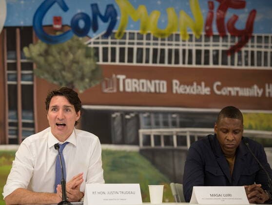 Canada, Prime Minister Justin Trudeau attends roundtable on gun violence in Etobicoke