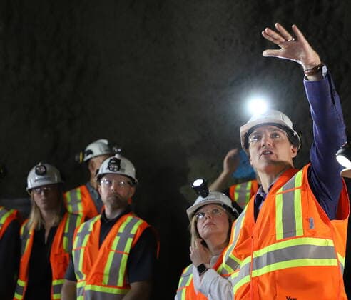 Canada, Prime Minister Justin Trudeau visits Sudbury