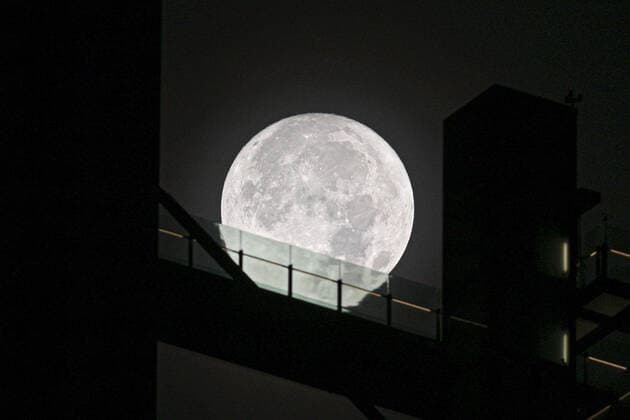 Mexico, Supermoon over Mexico City