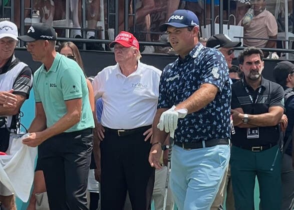 USA, Donald Trump visits LIV Golf Invitational in Bedminster