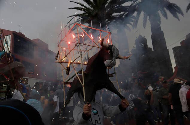 Mexico, Burning of the Bulls in Zapotitlan