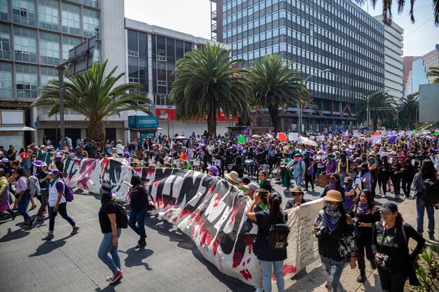 Mexico, protests against violence against women in Mexico City