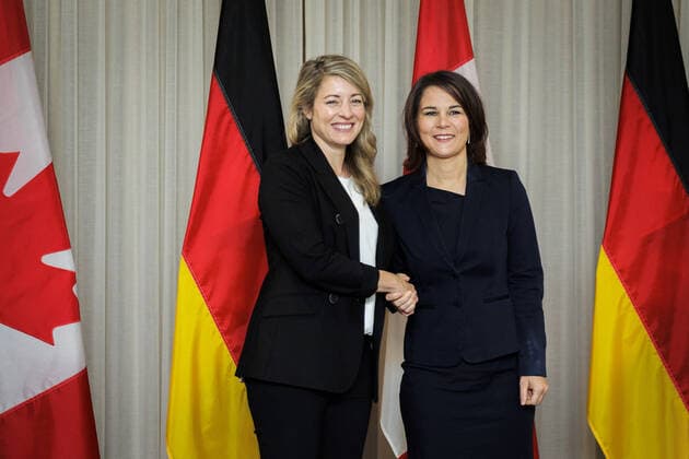 Canada, Foreign Minister Melanie Joly meets German counterpart Annalena Baerbock in Montreal