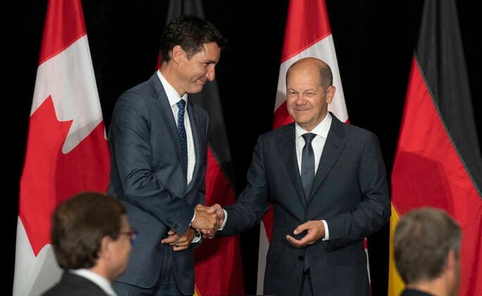 Canada, Olaf Scholz and Justin Trudeau travel to Stephenville, Newfoundland