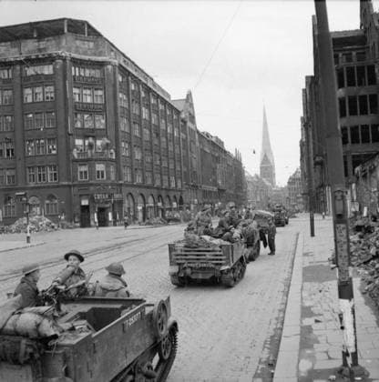 IMAGO International History, British troops take Hamburg, 80th anniversary on 3rd May