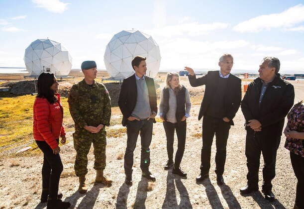 Canada, Justin Trudeau and Jens Stoltenberg visit the North Warning System in Cambridge Bay