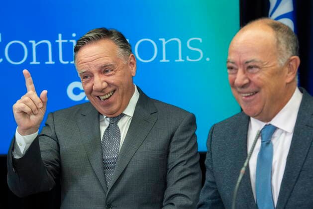 Canada, Francois Legault election campaign in Montreal