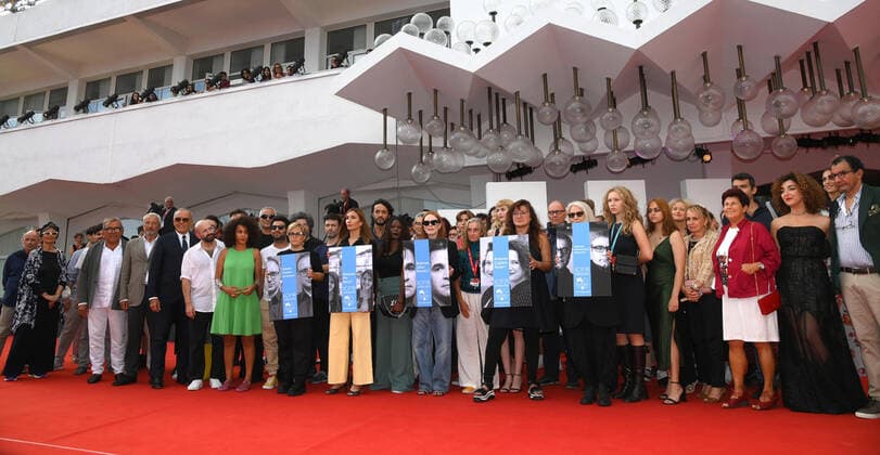 Venice Film Festival, ICFR protest on the Red Carpet