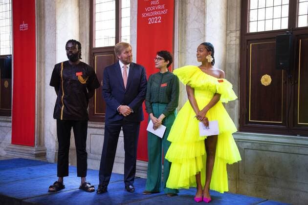 Amsterdam, King Willem Alxeander at the award ceremony of the Royal Prize for Free Painting 2022