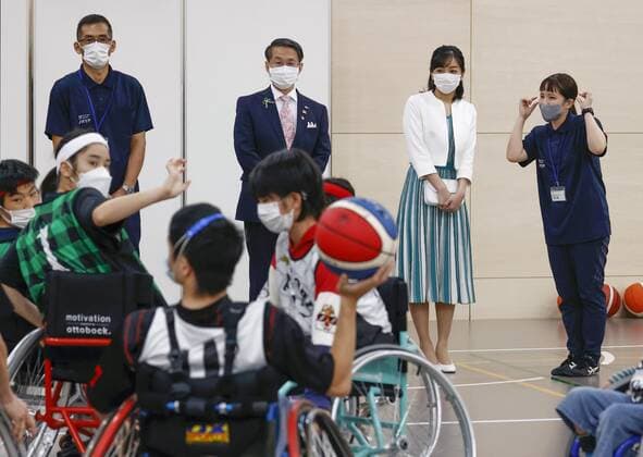 Princess Kako of Japan attends wheelchair basketball game in Tottori