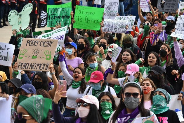 Mexico, demonstration for the right to abortion in Mexico City