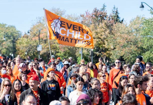Canada, March for the National Day for Truth and Reconciliation in Montreal