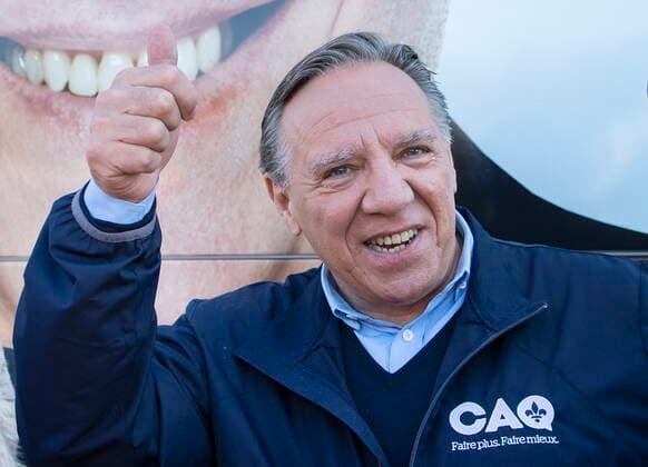 Canada, Francois Legault election campaign in Quebec