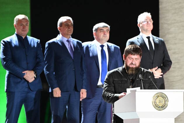Russia, concert for the 70th birthday of Russian President Vladimir Putin in Grozny