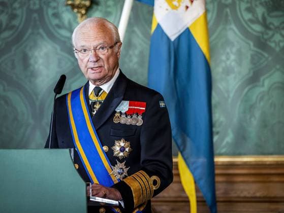 King Carl XVI Gustav of Sweden before heart surgery
