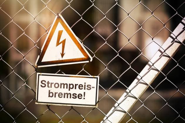 Electricity price brake - symbol images